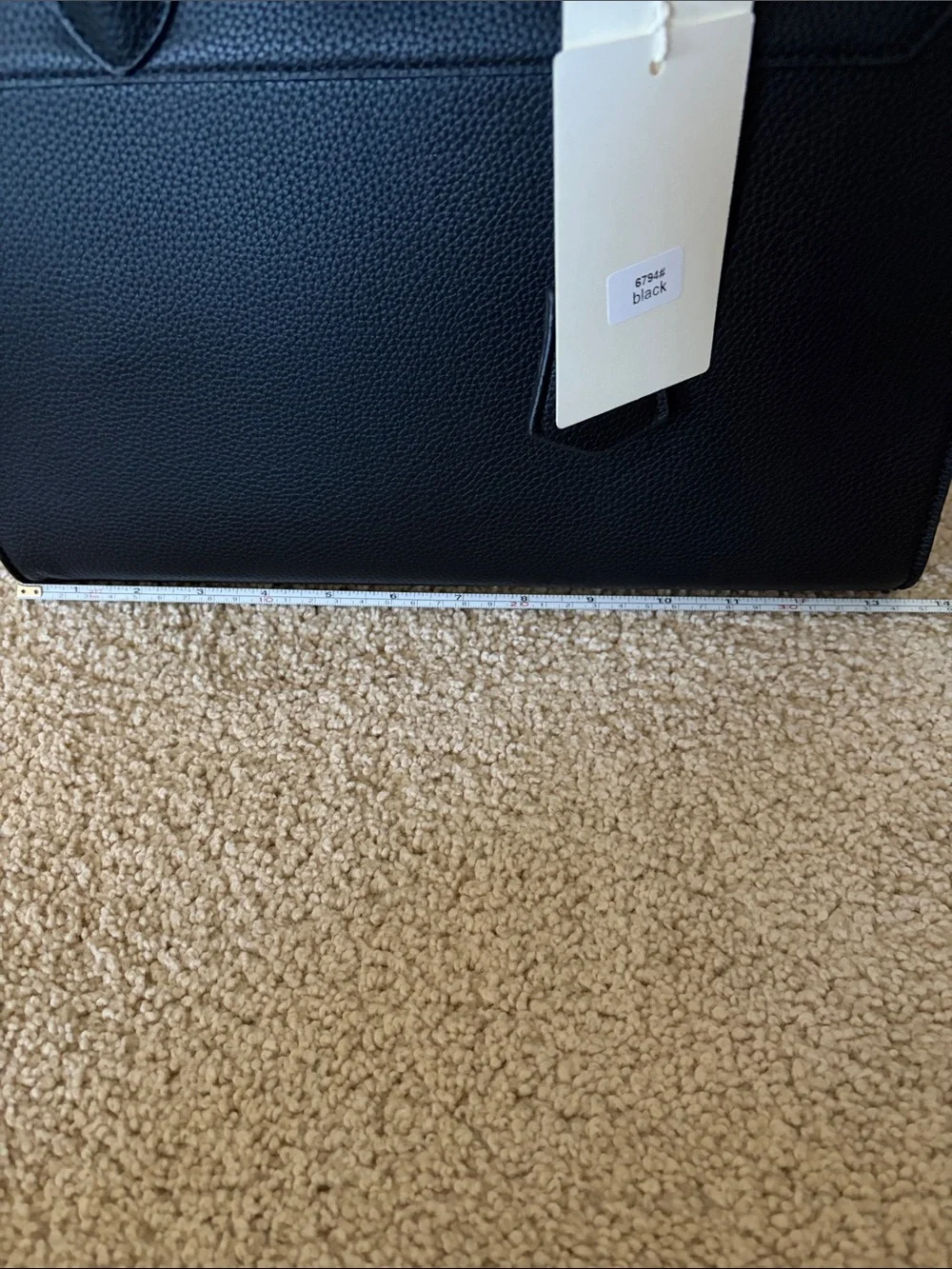 Black satchel bag with wallet